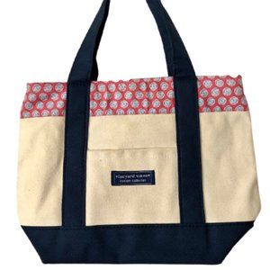 Vineyard Vines Cotton Canvas Custom Collection Lined Mini Tote